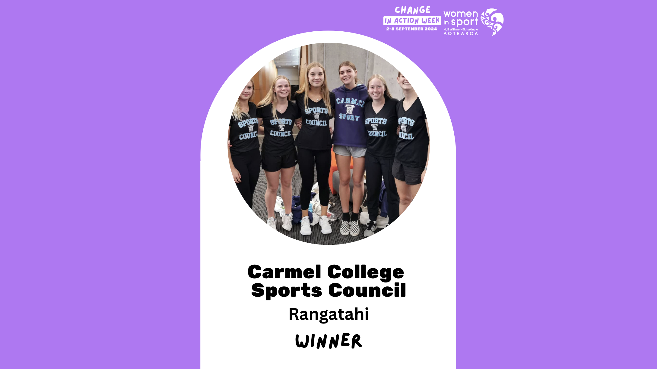 Change in Action Week - Rangatahi Winner - Carmel College