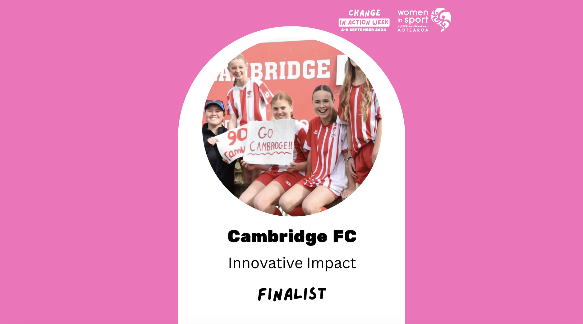 Change in Action Week - Innovative Impact FINALIST - Cambridge FC