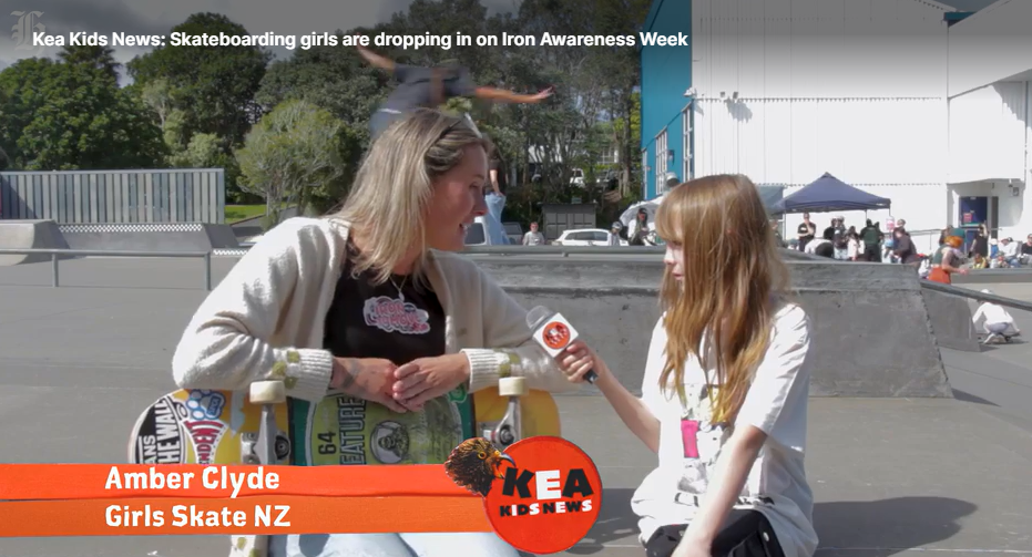 Kea Kids News: Skateboarding girls are dropping in on Iron Awareness Week