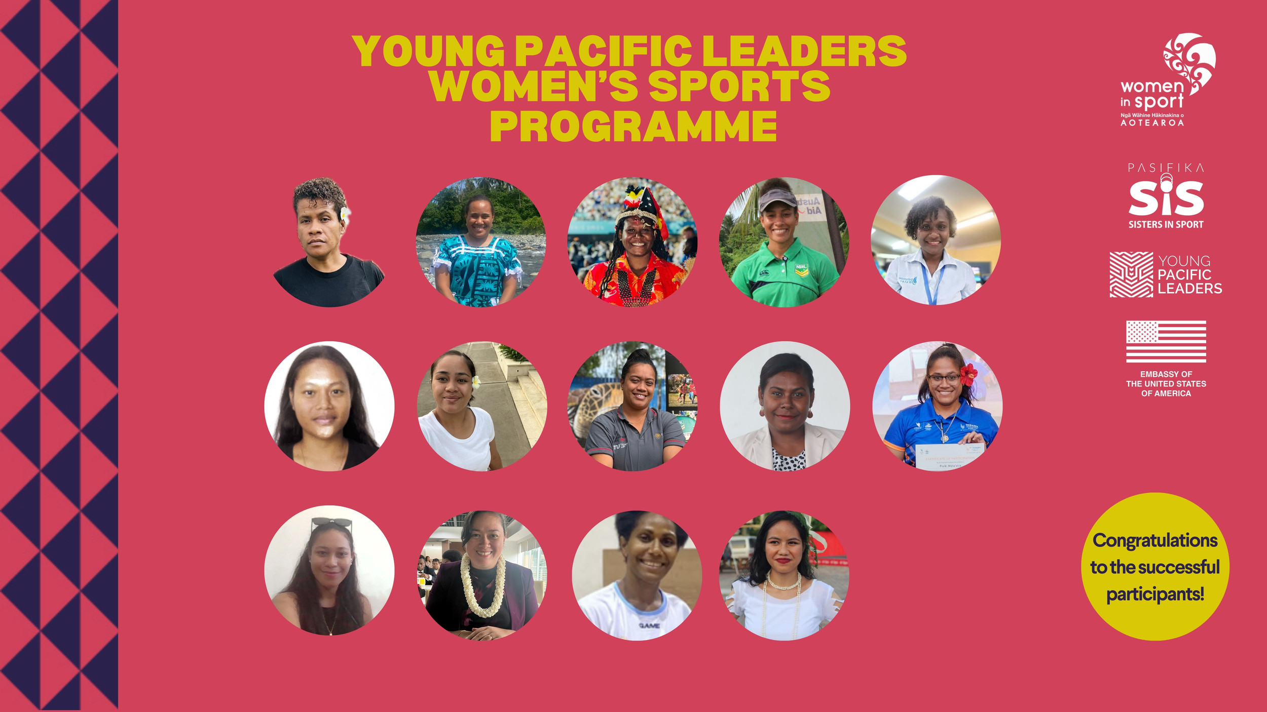 Young Pacific Leaders Women’s Sport Programme Announces Selection of 14 Emerging Female Leaders in Sport